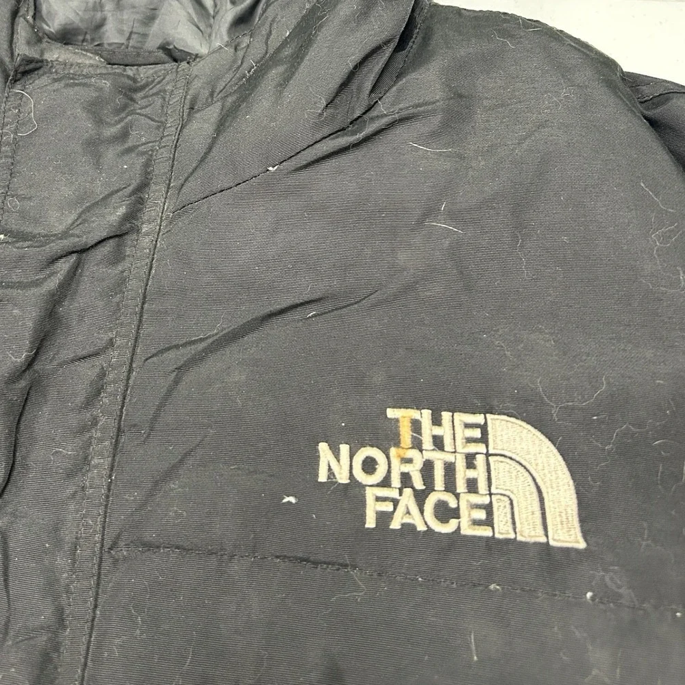The North Face Down Parka Jacket Mens Large Black Hooded Insulated Puffer C2